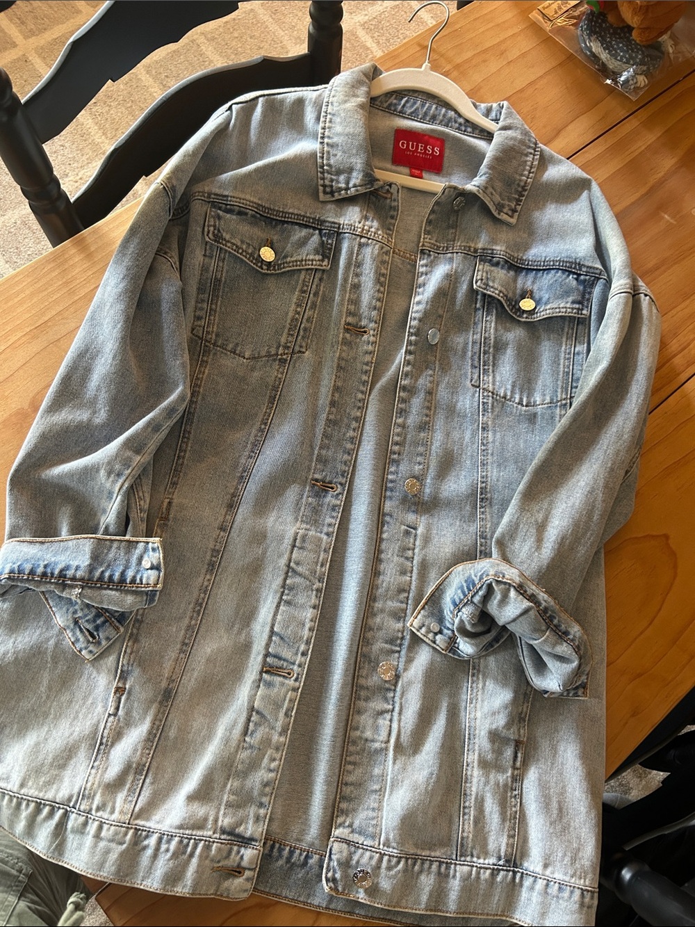 GUESS vintage Light Wash Blue Denim Jacket